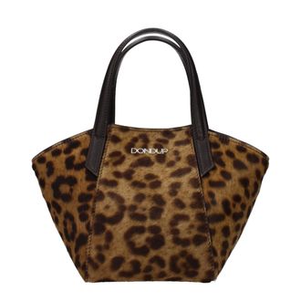 Dondup Brown Horsehair Womens Handbag