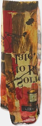 Moschino Multicolor Print Silk And Nylon Scarf