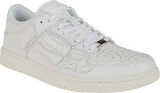 Amiri Paneled White Leather Low-Top Sneakers With Lace-Up Closure