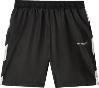 Off-white Diagonaal Logo Zwemshorts - Heren - Strandmode - Zwart - S - Polyester - Badmode
