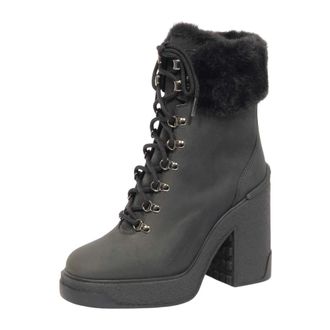Moncler Claudia Tronchetto - female - Moncler - Heeled Boots - Black - 7 UK - Shoes