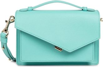 Lancaster Elegante Flap Handtas met Sluiting - Zo&eacute; 480-011 - Dames - Schoudertassen - Groen - ONE Size - Leer - Tassen