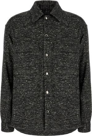 Dolce & Gabbana Wool Blend Shirt - Heren - Casual Overhemden - Grijs - L - Wol - Overhemden