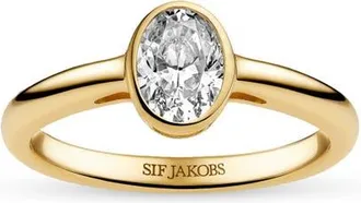 Sif Jakobs Jewellery Ring Sardinien Ovale Piccolo in 18K Gold Plated at Nordstrom, Size 8.5