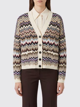 Missoni Cardigan in misto lana con iconico motivo a zig zag multicolor