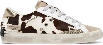Crime London Schoenen, Dames, Wit, 38 EU, Leer, Gedistilleerde Sneaker