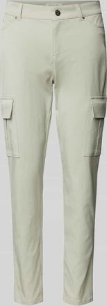 Christian Berg Skinny Fit Cargohose mit Gürtelschlaufen in Schilf, Größe 34