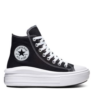 Converse Chuck Taylor canvas platform hoge sneakers voor dames (Zwart, Wit)