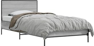vidaXL Estructura De Cama Con Cabecero Sonoma Gris 80 X 200 Cm Vidaxl
