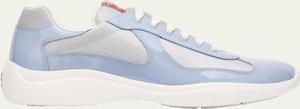 Prada Mens Americas Cup Patent Leather Sneakers