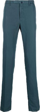 Incotex straight-leg linen-cotton chinos - men - Linen/Flax/Cotton - 48 - Blue