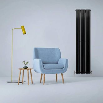 MonsterShop Designer Flat Panel Radiators Matt Black 1800mm x 420mm