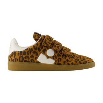 Isabel Marant Sneakers, female, Brown, 3 UK, Leopard Print Suede Trainers