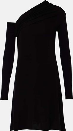 Courr&egrave;ges Twist one-shoulder crepe minidress