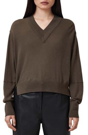 AllSaints Julieana Merino Wool Sweater in Walnut Brown at Nordstrom Rack, Size X-Small