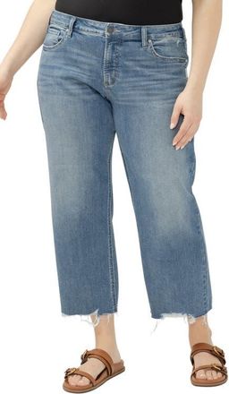 Silver Jeans Co Chelsea Frayed Boyfriend Jeans in Kickin It at Nordstrom, Size 22 X 27