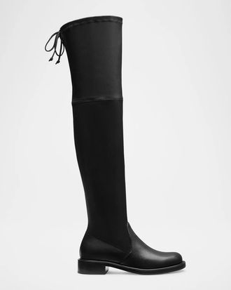 Stuart Weitzman Giseleland Stretch Leather Over-The-Knee Boots