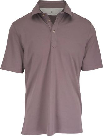 Brunello Cucinelli cotton polo shirt - men - Cotton - S - Brown
