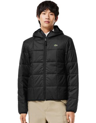Lacoste Mens Logo Waterproof Puffer Jacket Black Clothing > Coats &