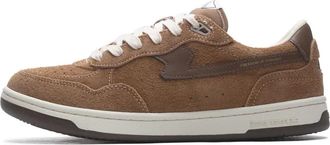 Stepney Workers Club Bruine Geo-Gemengde Sneakers Elegante Sportieve Look - Heren - Sneakers - Bruin - 44 EU - Leer - Schoenen