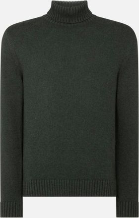 Remus Uomo Mens Remus Uomo Chunky Roll Neck 38 Green - Black - Size: 38