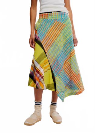 Free People Rivoli Midi Skirt In Pop Combo