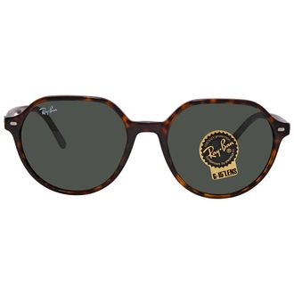 Ray-Ban Thalia Green Round Unisex Sunglasses RB2195 902/31 53