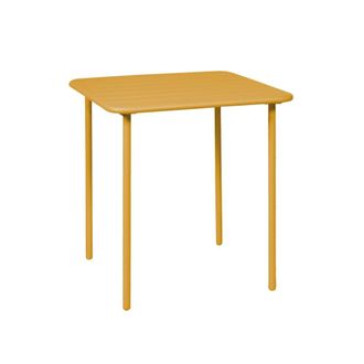 Sweeek Mesa de jard&iacute;n bistr&oacute; de acero, 2 plazas, 70cm, ocre