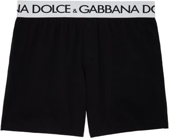 スーツ Dolce & Gabbana Dolce & Gabbana Underwear Black Two-way-stretch cotton jersey long-leg boxers in Black for