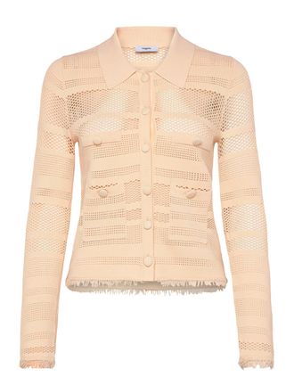 Suncoo Womens Gaelisi Open Weave Cardigan In Creme