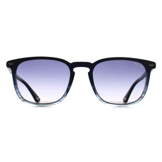 Police Square Mens Shiny Striped Blue Smoke Grey Gradient SPLQ86 Crossroads 5 - One Size