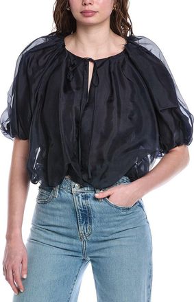 Rebecca Taylor Silk Chiffon Bubble Top