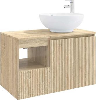 vidaXL Juego De Muebles De Ba&ntilde;o 2 Uds. Roble Sonoma Vidaxl