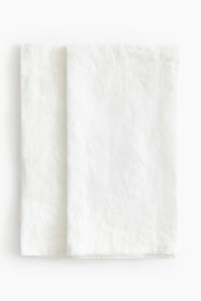 H&M 2er-Pack Leinenservietten - White