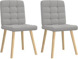 vidaXL Sillas De Comedor 2 Uds Tela Gris Nube Vidaxl