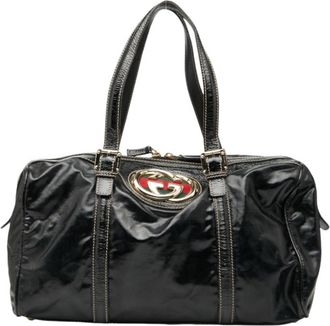 Gucci Black Leather Tote Bag (Pre-Owned)