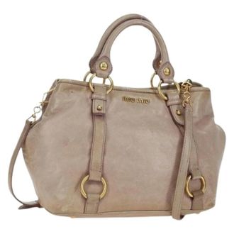 Miu Miu Pre-owned Handbags, female, Gray, Size: ONE SIZE Pre-owned Hand Bag