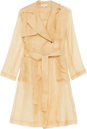 Antonelli Jassen, Dames, Beige, S, Beige Regenkleding Double-Breasted Jas