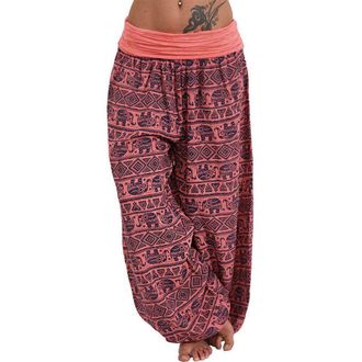 Generic Harem Pants for Women UK Yoga Boho Hippie Clothing Elasticated High Waisted Palazzo Pants Bohemian Pajama Trousers Indian Gypsy Genie Clothes Aladin P