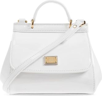 Dolce & Gabbana Mini Sicily Bag - Dames - Handtassen - Wit - ONE Size - Leer - Tassen