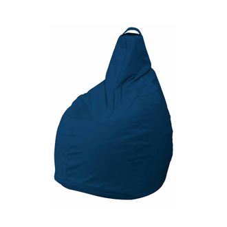 Dmora Dmora - Puf Aunter, Sill&oacute;n Multiusos, Puf, Puf Reposapi&eacute;s, Made In Italy, 90x90 H120 Cm, Azul