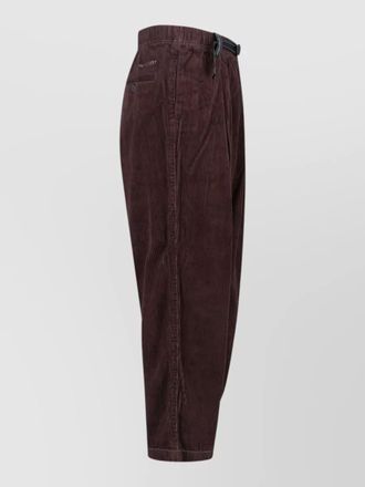 And Wander straight shorts corduroy texture elastic waistband