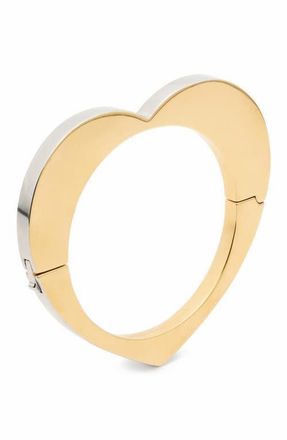 Kate Spade New York geo pop two tone heart bangle bracelet in Gold/Silver at Nordstrom