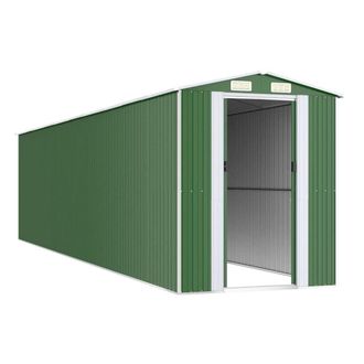 Berkfield Home Garden Shed Green 192x855x223 cm Galvanised Steel | Size: 192 x 855 x 223 cm