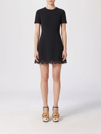 Valentino Mini abito da cocktail in lana e seta con inserti in pizzo