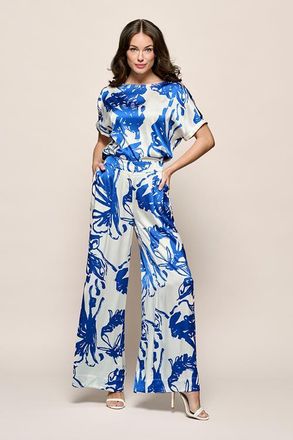 Mart Visser Benfield Print Broek Kobalt / Off White