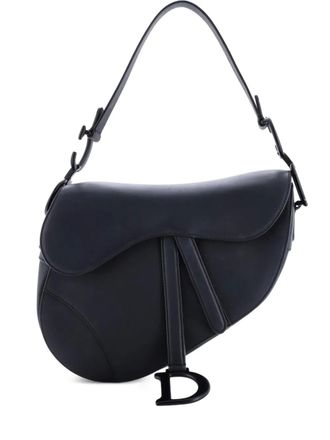 Dior Borsa a spalla Saddle media in pelle ultraopaca - Nero