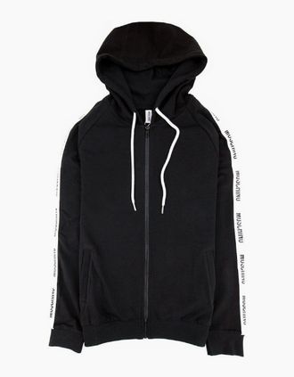 Moschino Mens Moschino Underwear Arm Tape Logo Zip Up Hoody Black - Size: 33/32/32