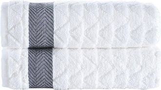 Brooks Brothers Herringbone 2Pc Hand Towels