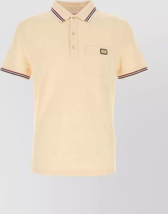 Valentino Garavani Valentino - striped collar cotton polo shirt